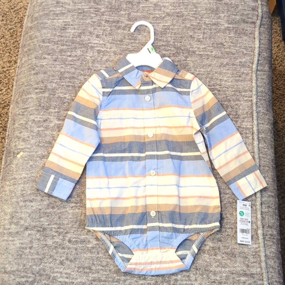 Baby (18M) onesie button up collard shirt